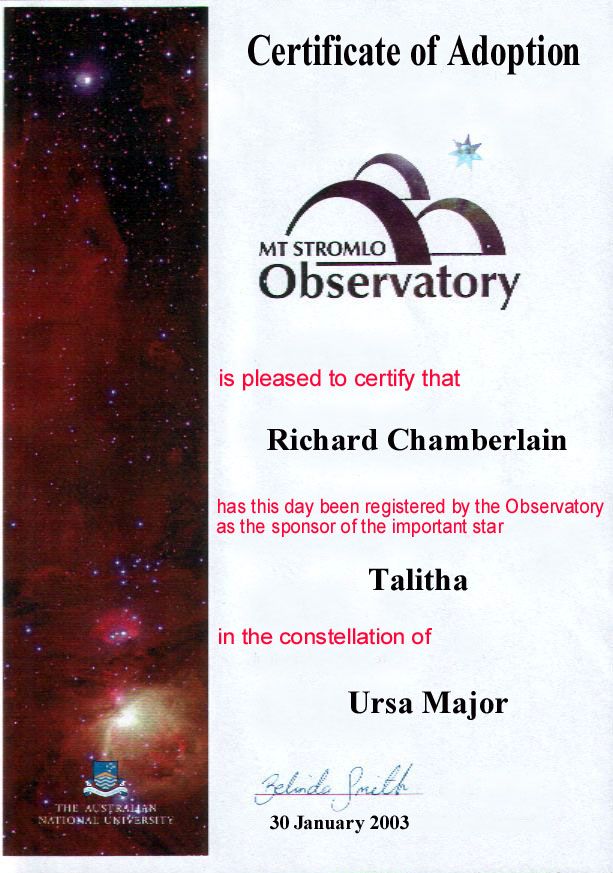 Certificate of Adoption